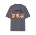 T-shirt décontracté à manches courtes Hello Bear, imprimé ours de dessin animé, coupe ample, pour femmes et hommes.